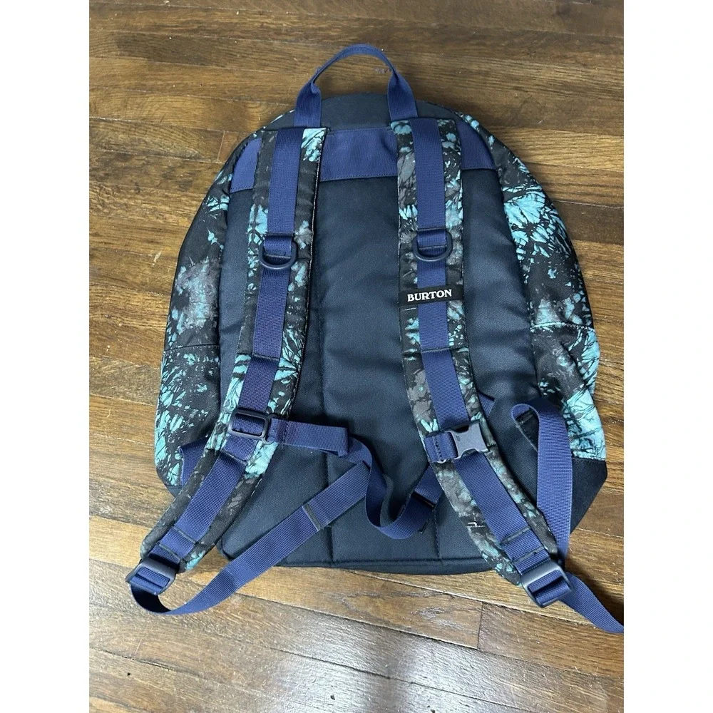 Burton Multi Colored Blue Backpack Adjustable Straps Some Staining Shown In Pics